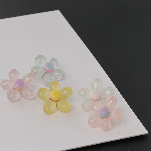 Bunli - 10-Pack DIY Cute Flower Plastic Button