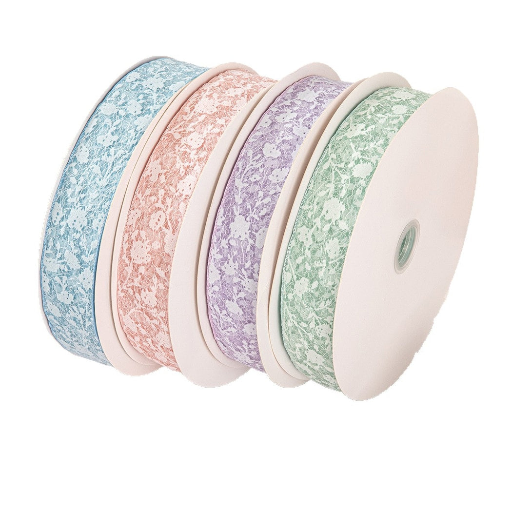 Rivora - DIY Polyester Sheer Lace Ribbon Trim
