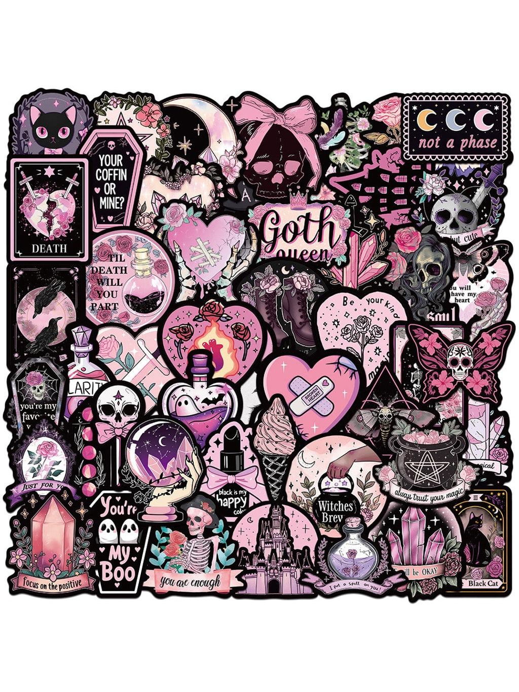 Lunira - 50 Piece Cute Graffiti Printed Stickers pack Oria & Co