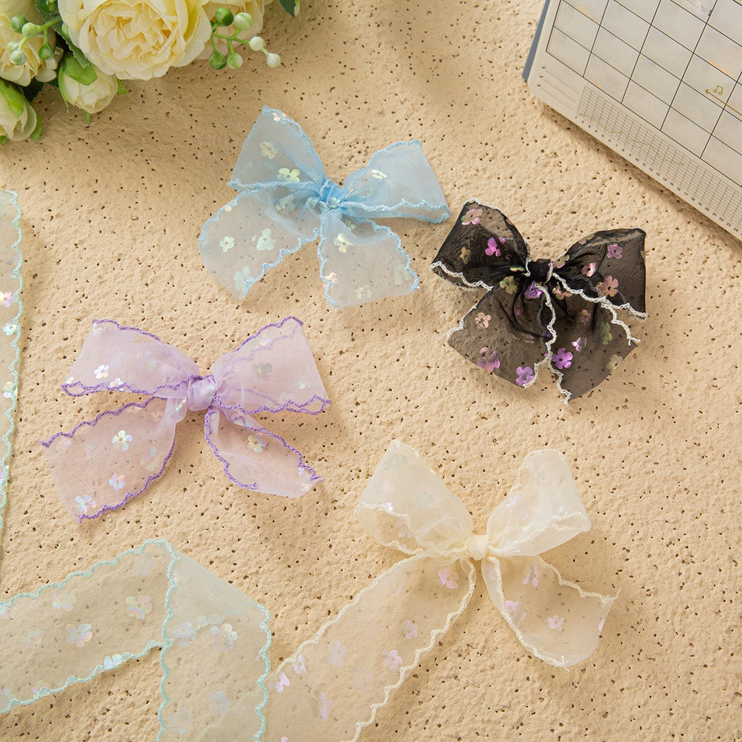 Rivora - DIY Sequin Floral Tulle Trim Ribbon