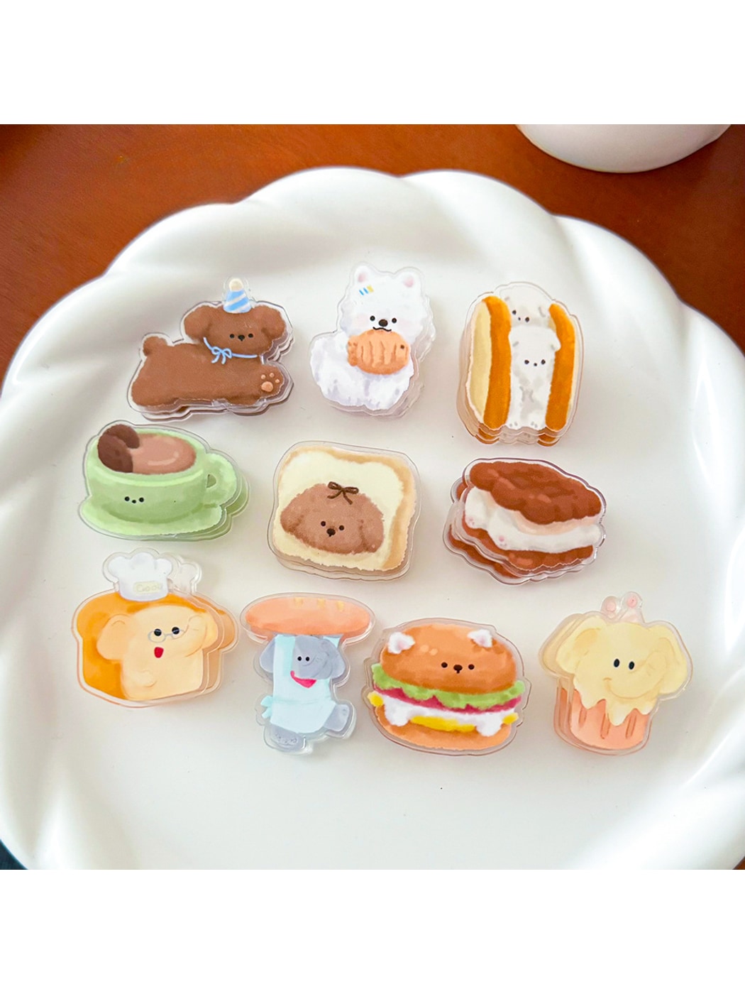 Clemi - Cute Acrylic Cartoon Snack Shape Planner Clip Oria & Co