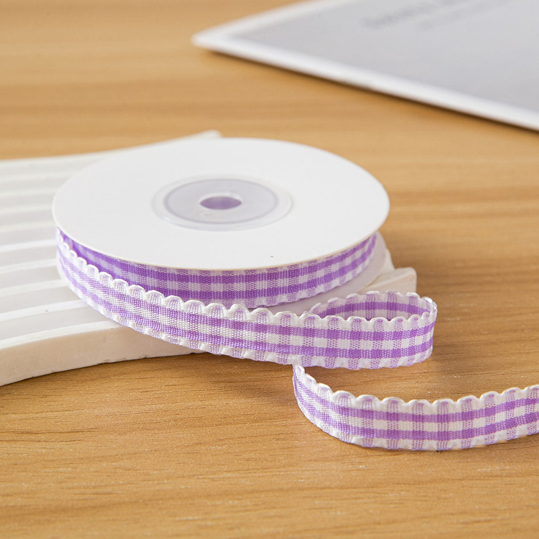 Rivora - DIY Plaid Wave Edge Decorative Trim Ribbon