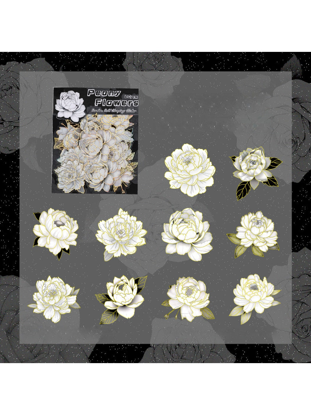 Lunira - Printed PET Floral Journal Decor Stickers pack Oria & Co