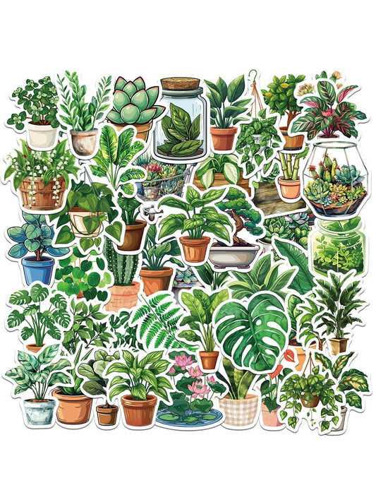 Lunira - Cute Botanical Printed Adhesive Stickers Pack Oria & Co