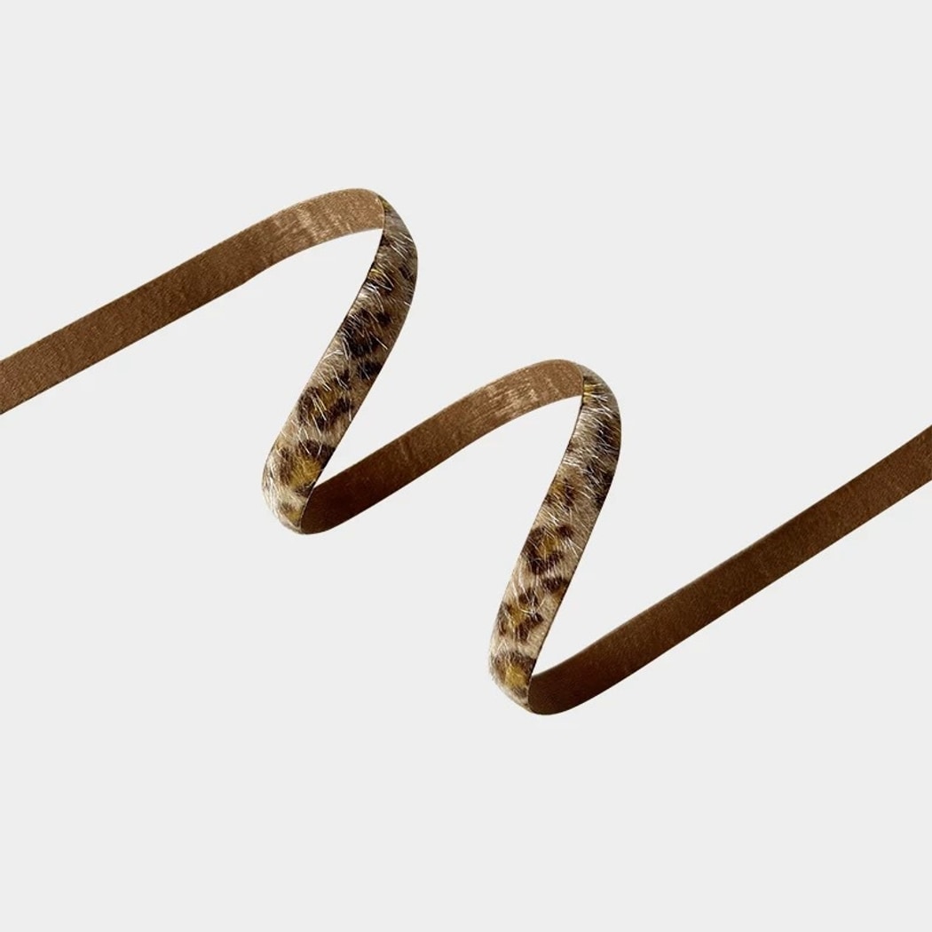 Rivora - DIY Leopard Print Plush Decorative Trim Ribbon
