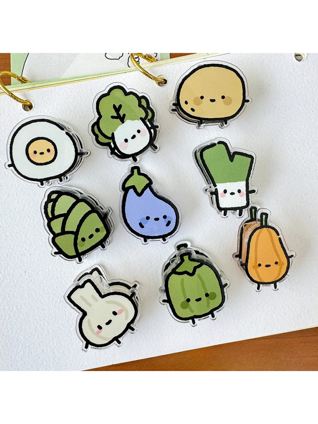 Clemi - Cute Food Shape Acrylic Double Sided Planner Clip Oria & Co