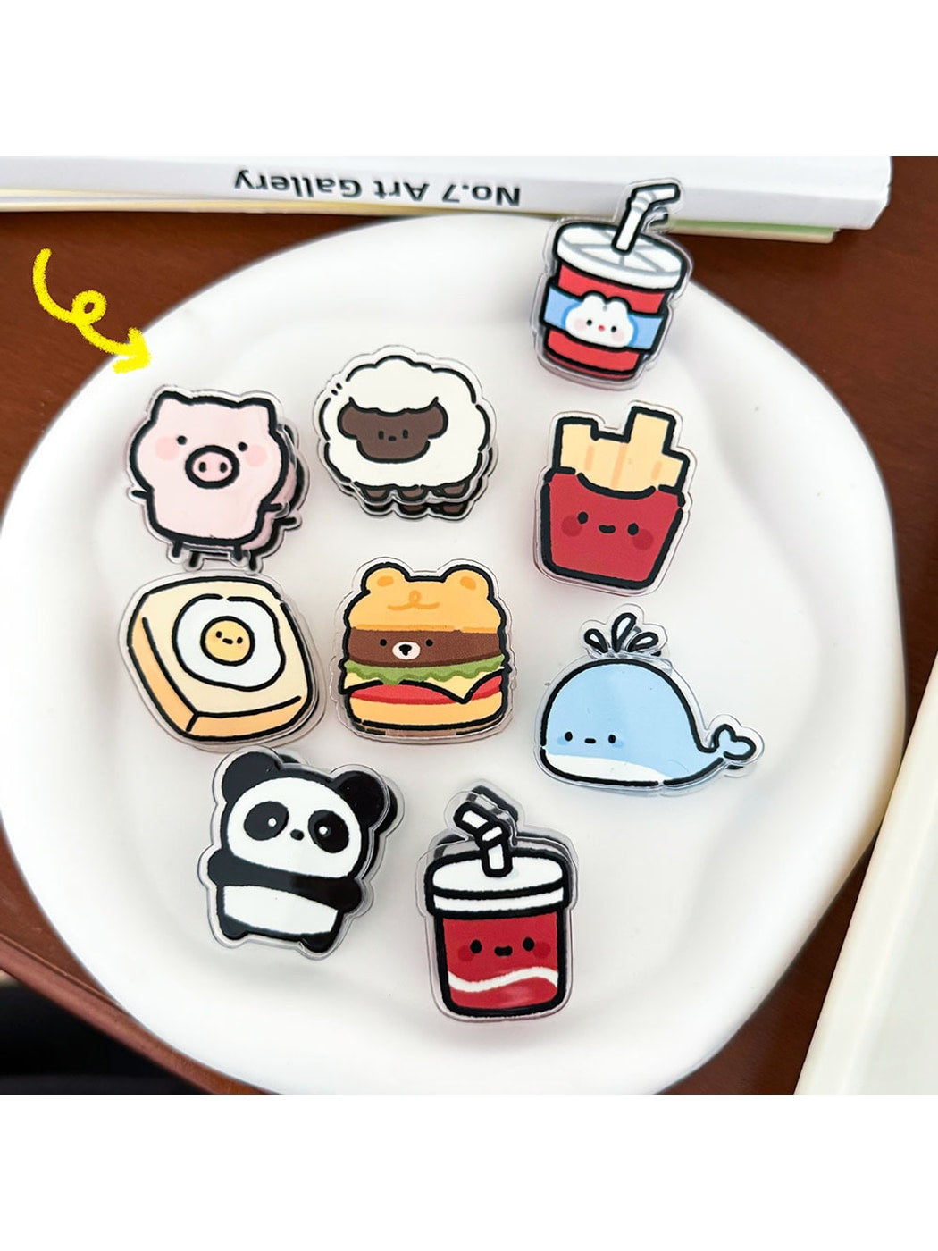 Clemi - Cartoon Acrylic Memo and Bookmark Planner Clip Oria & Co