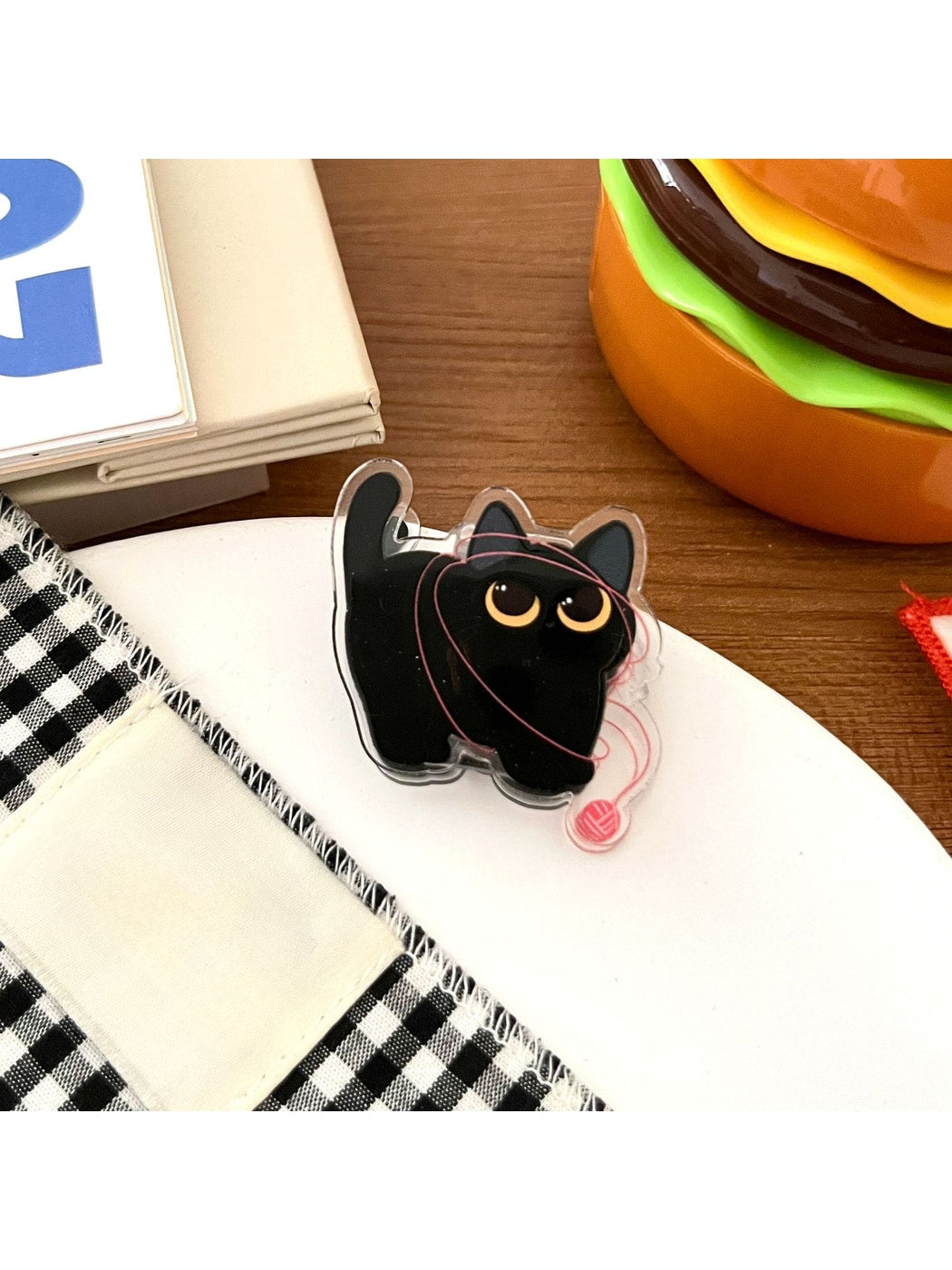 Clemi - Acrylic Black Cat Cartoon Memo Planner Clip Oria & Co