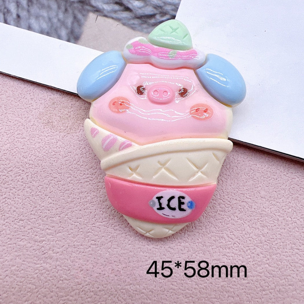 Chivy - Plastic DIY Cartoon Pig Dessert Theme Accessory