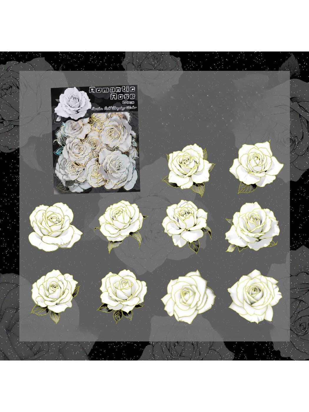 Lunira - Printed PET Floral Journal Decor Stickers pack Oria & Co