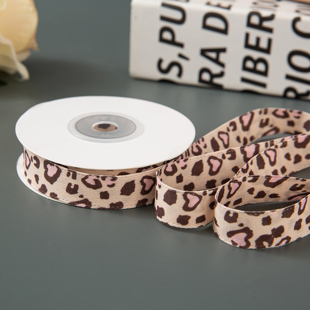 Rivora - DIY Leopard Print Polyester Ribbon