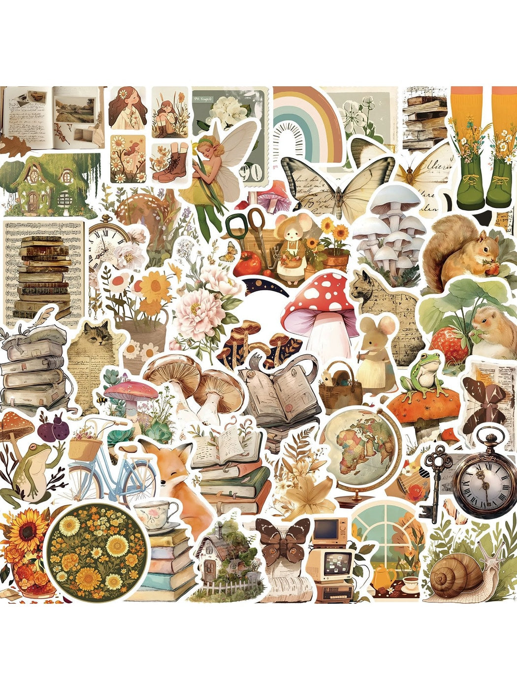 Lunira - Vintage Style Printed Decorative Stickers Pack Oria & Co