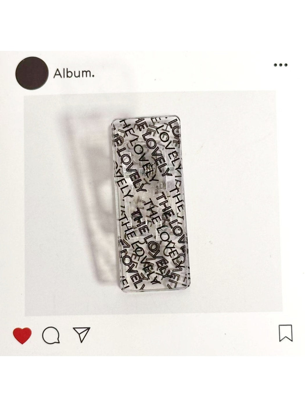 Clemi - Transparent Text Pattern Acrylic Note Holder Clip Oria & Co