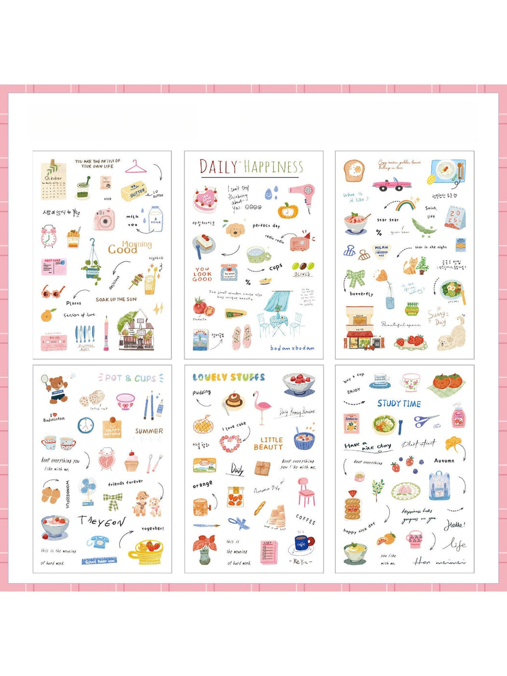Lunira - Printed Cute Collage Decorative Stickers Pack Oria & Co