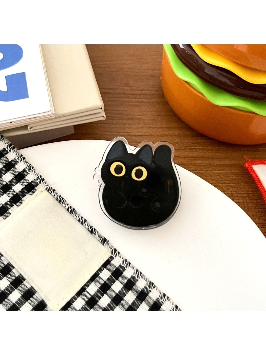 Clemi - Acrylic Black Cat Cartoon Memo Planner Clip Oria & Co