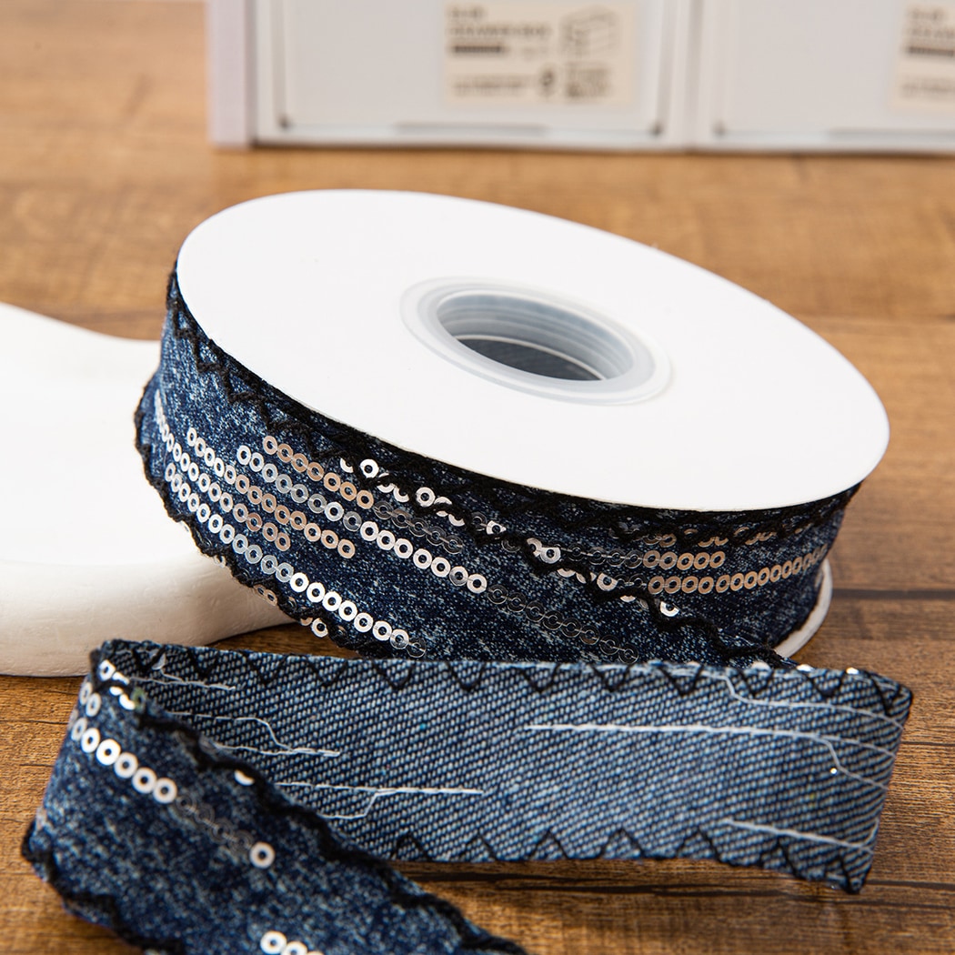 Rivora - DIY Decorative Denim Style Ribbon Trim