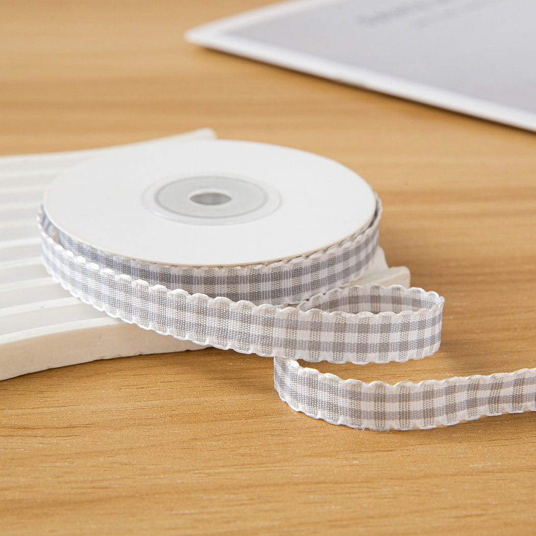 Rivora - DIY Plaid Wave Edge Decorative Trim Ribbon