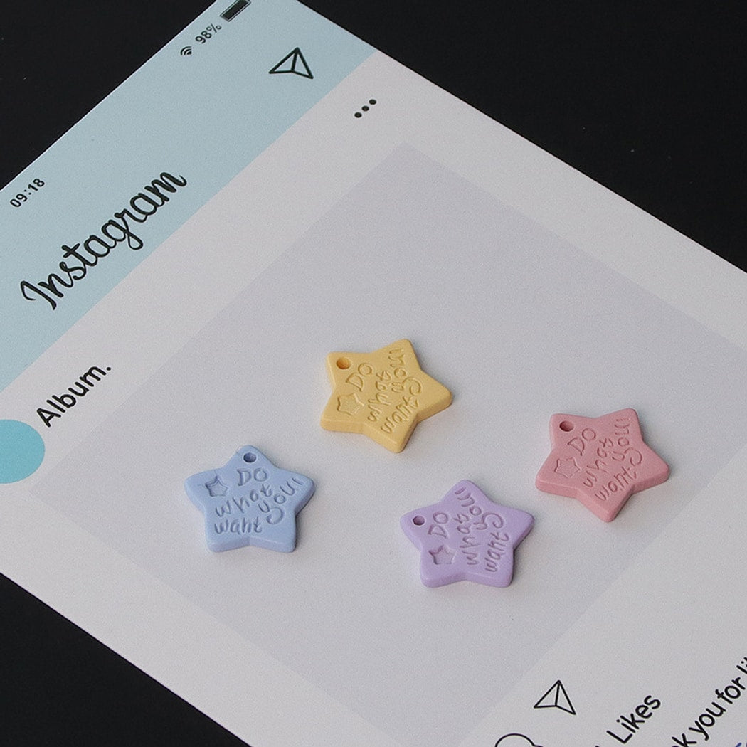 Bunli - DIY 10 Pack Five-Point Star One-Hole Button
