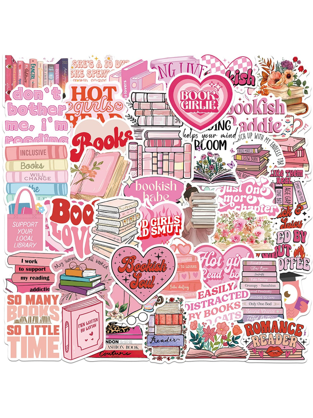 Lunira - Bookish Adhesive Printed Decorative Stickers pack Oria & Co