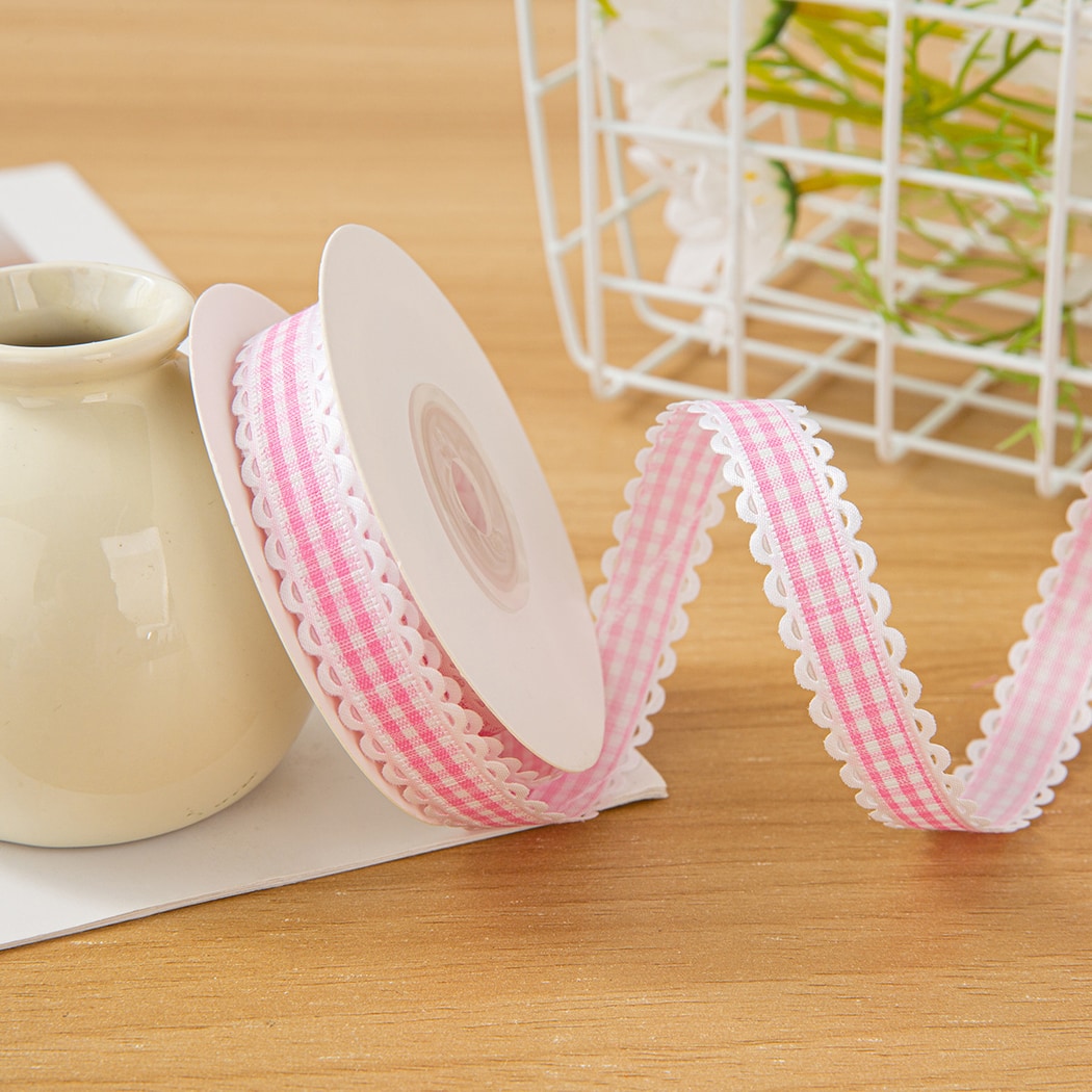 Rivora - DIY Wavy Edge Plaid Accent Ribbon