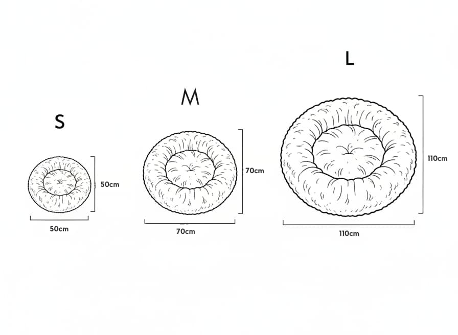 Guide des tailles coussins anti-stress gris Oria & Co Image