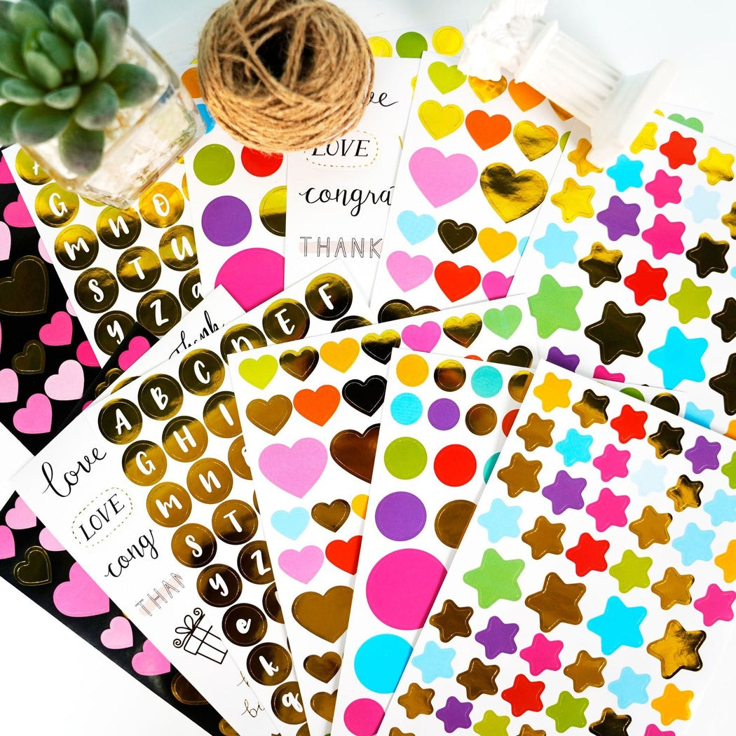 Lunira - Heart Colorful Decorative Sticker