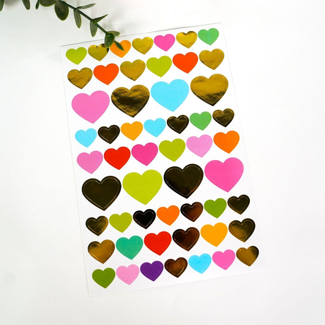 Lunira - Heart Colorful Decorative Sticker