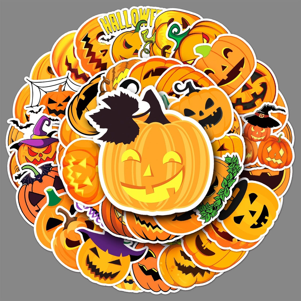Lunira - Halloween Pumpkin Cartoon 50-Piece Sticker Pack