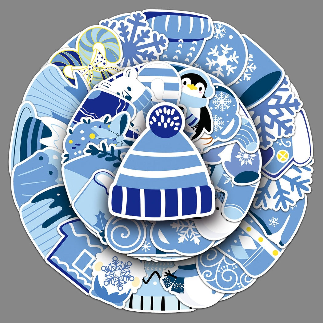 Lunira - Christmas Blue 50-Piece Sticker Pack