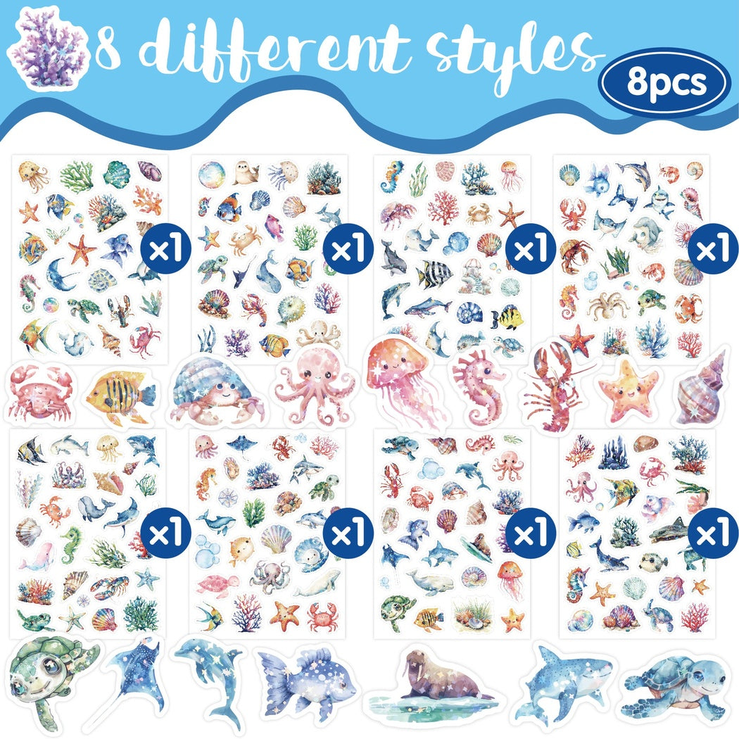Lunira - Undersea Animal 198-Piece Sticker Pack