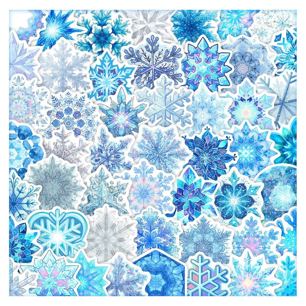 Lunira - Christmas Snowflake 50-Piece Sticker Pack