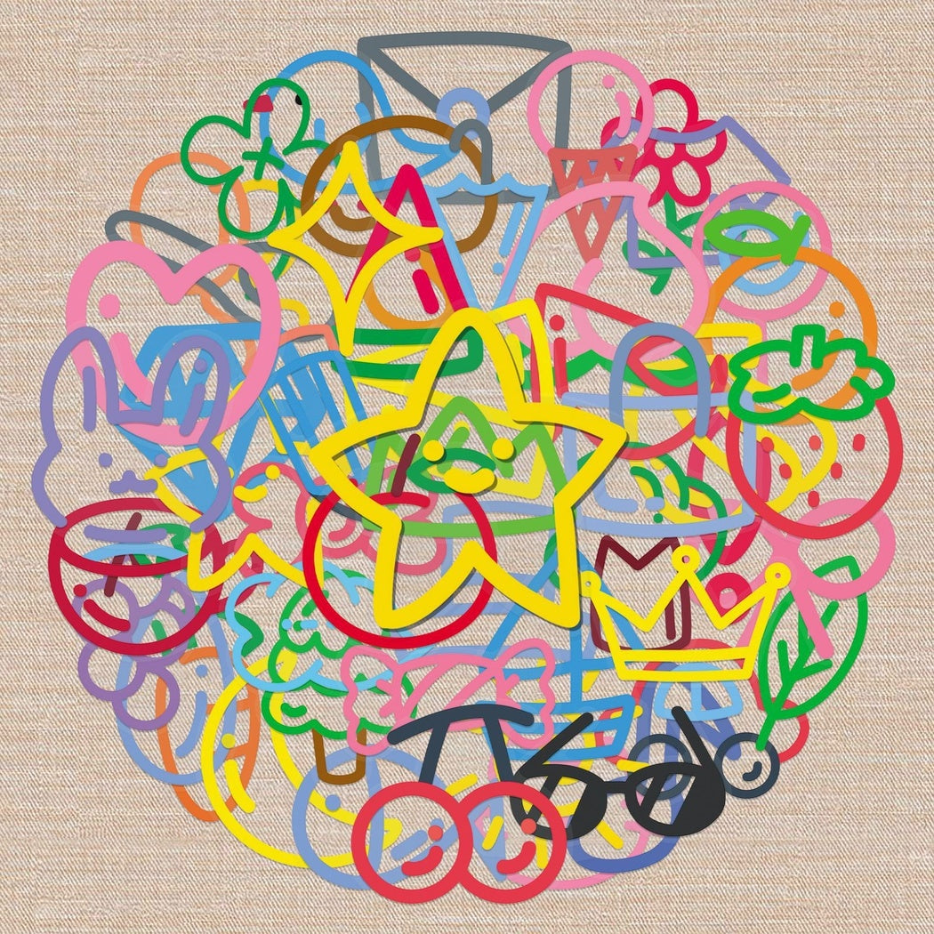 Lunira - Doodle Colorful 50-Piece Sticker Pack