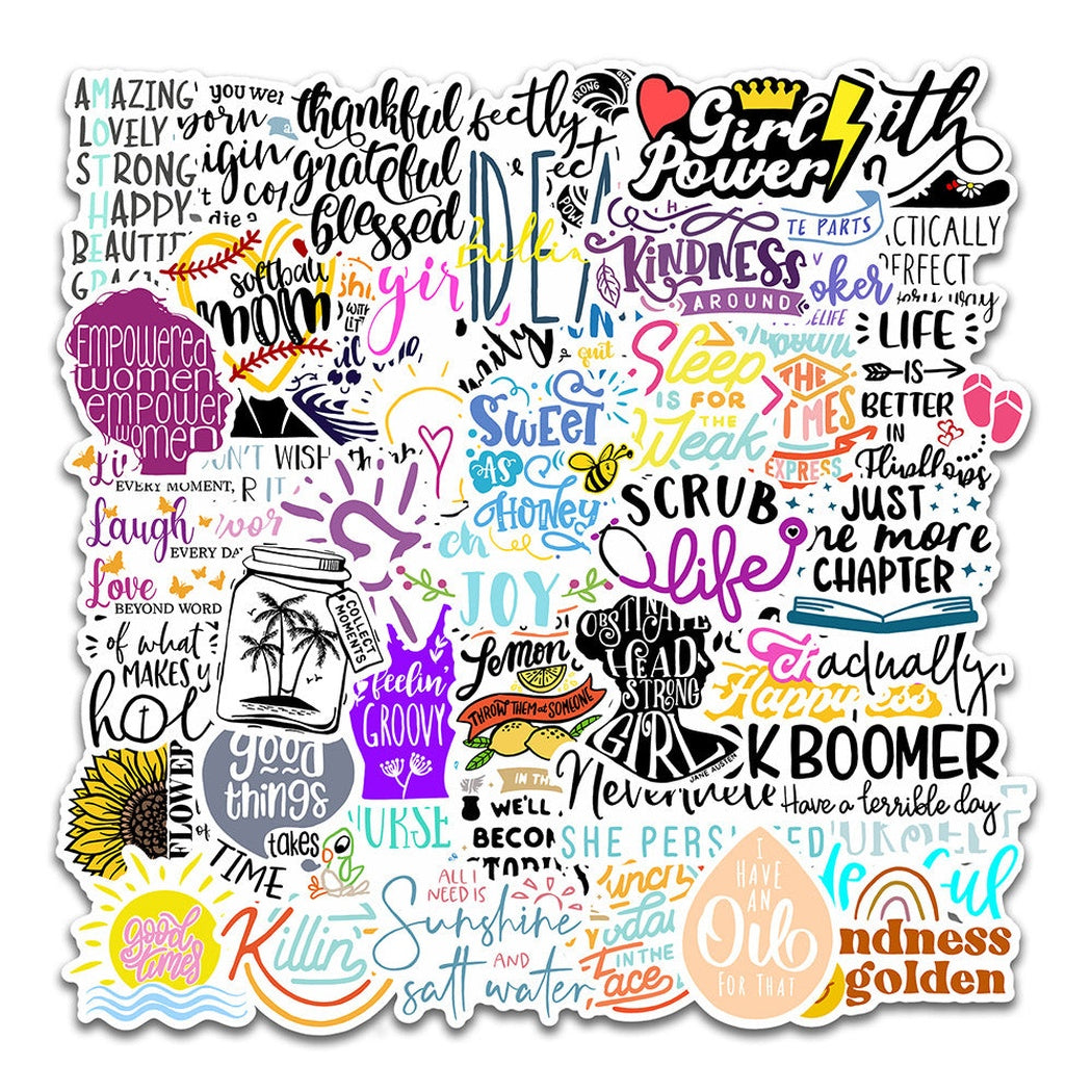 Lunira - Motivational Quote 50-Piece Sticker Pack