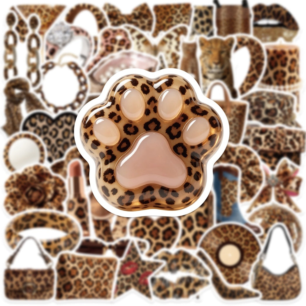 Lunira - Leopard Pattern Y2K 50-Piece Sticker Pack