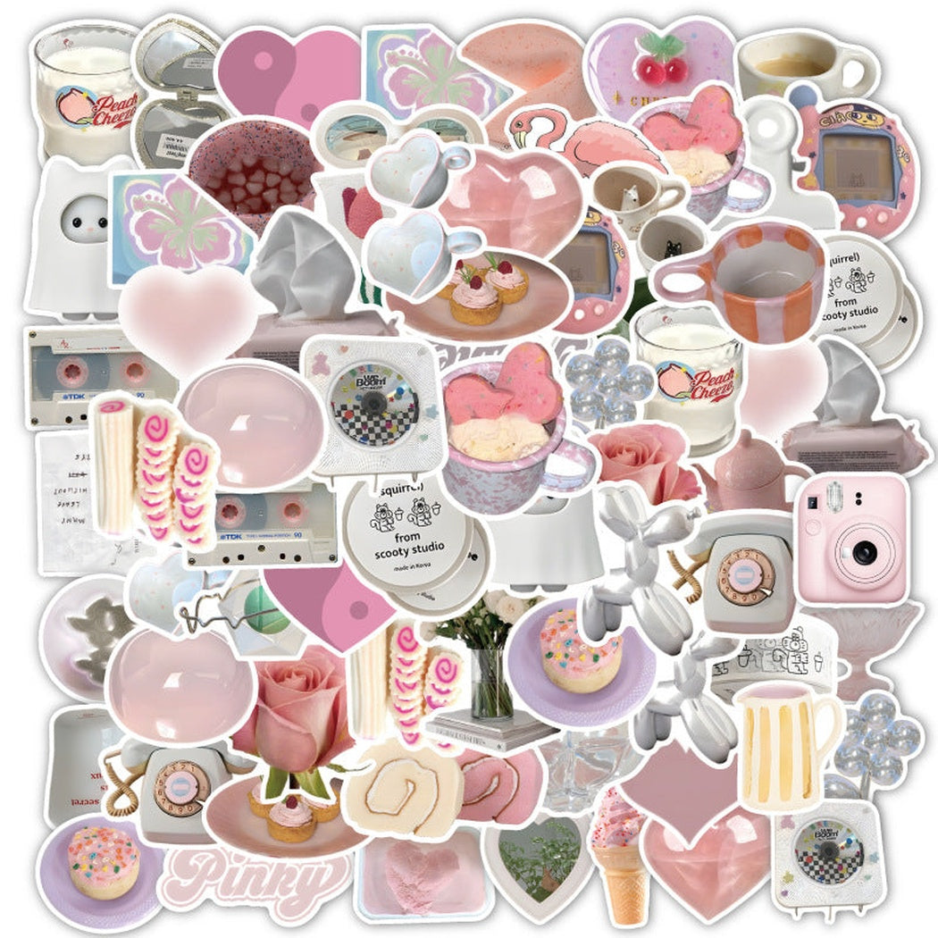 Lunira - Pink Doodle 50-Piece Sticker Pack
