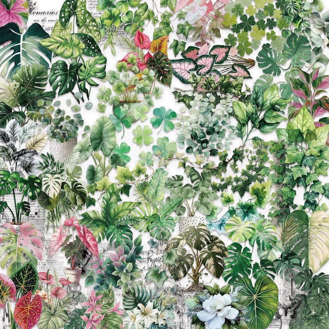 Lunira - Botanical Watercolor 50-Piece Sticker Pack