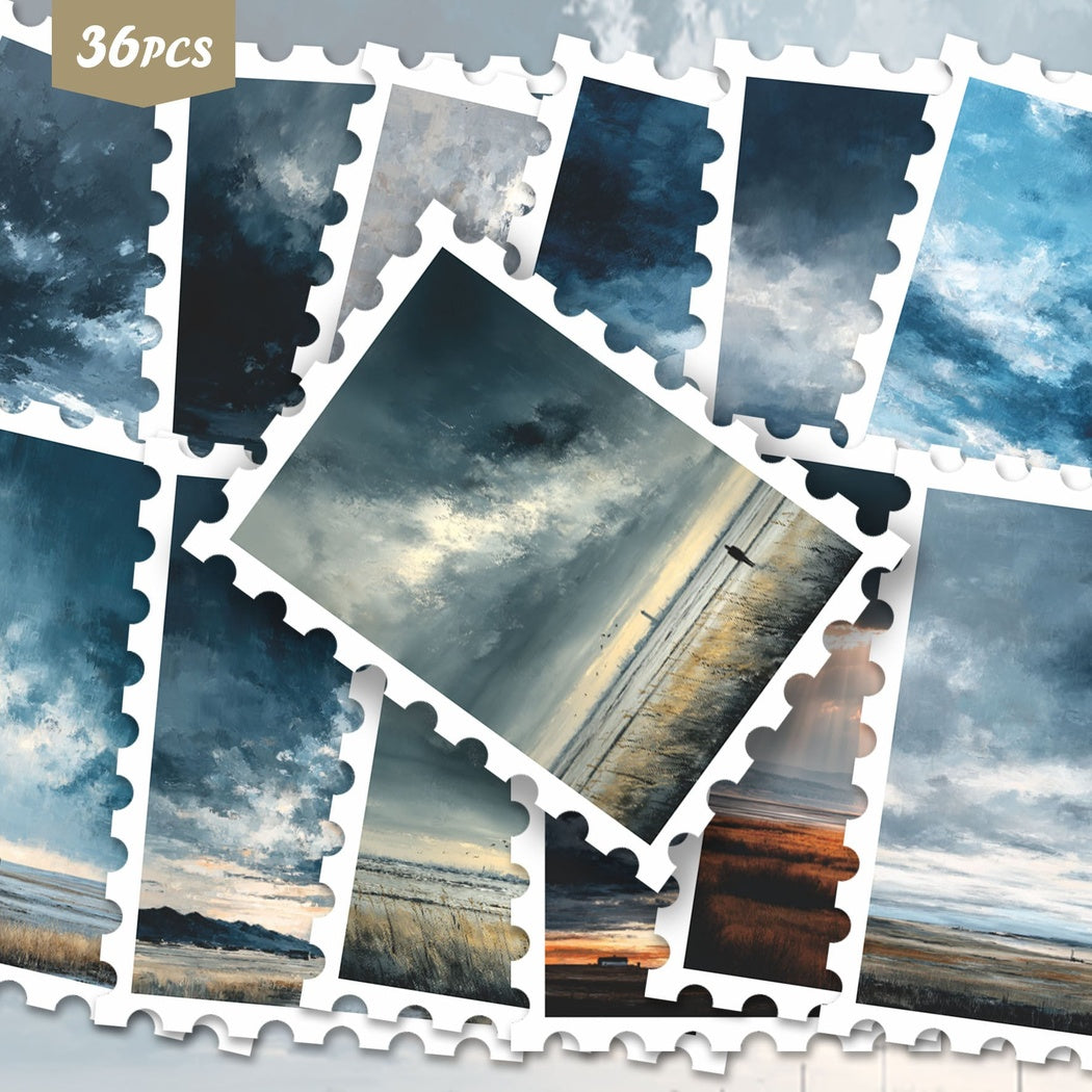 Lunira - Landscape Blue 36-Piece Sticker Pack