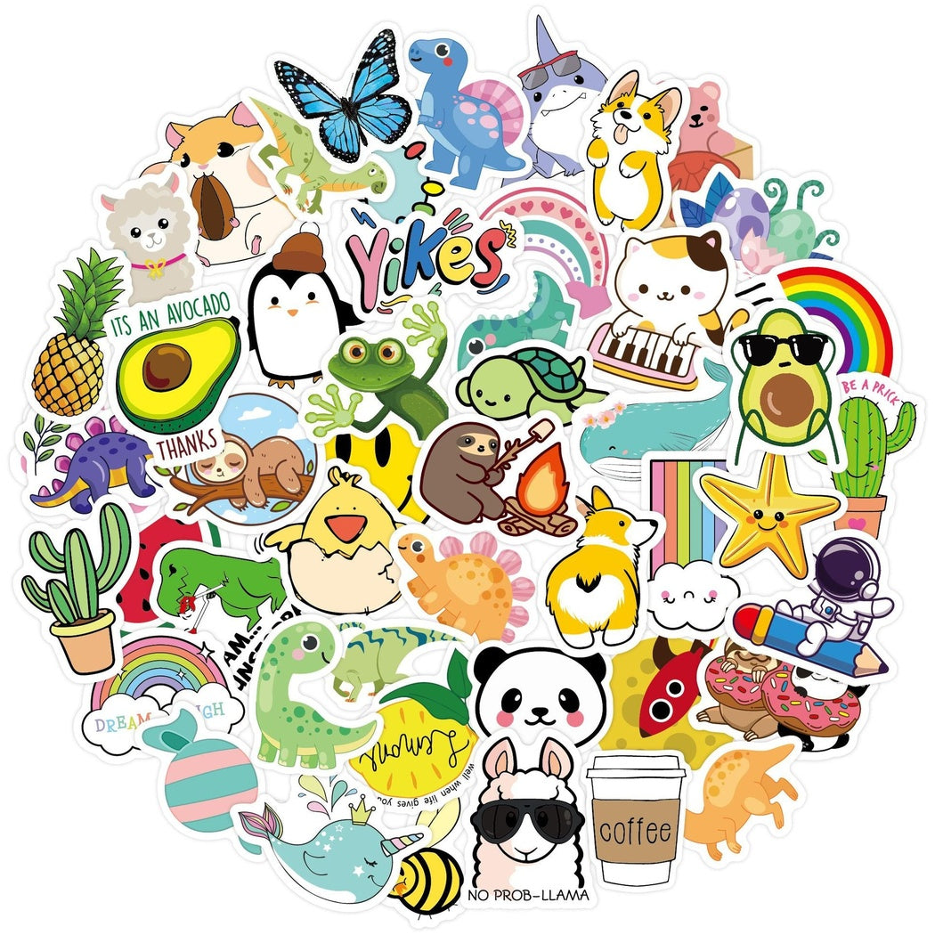 Lunira - Summer Cartoon 50-Piece Sticker Pack