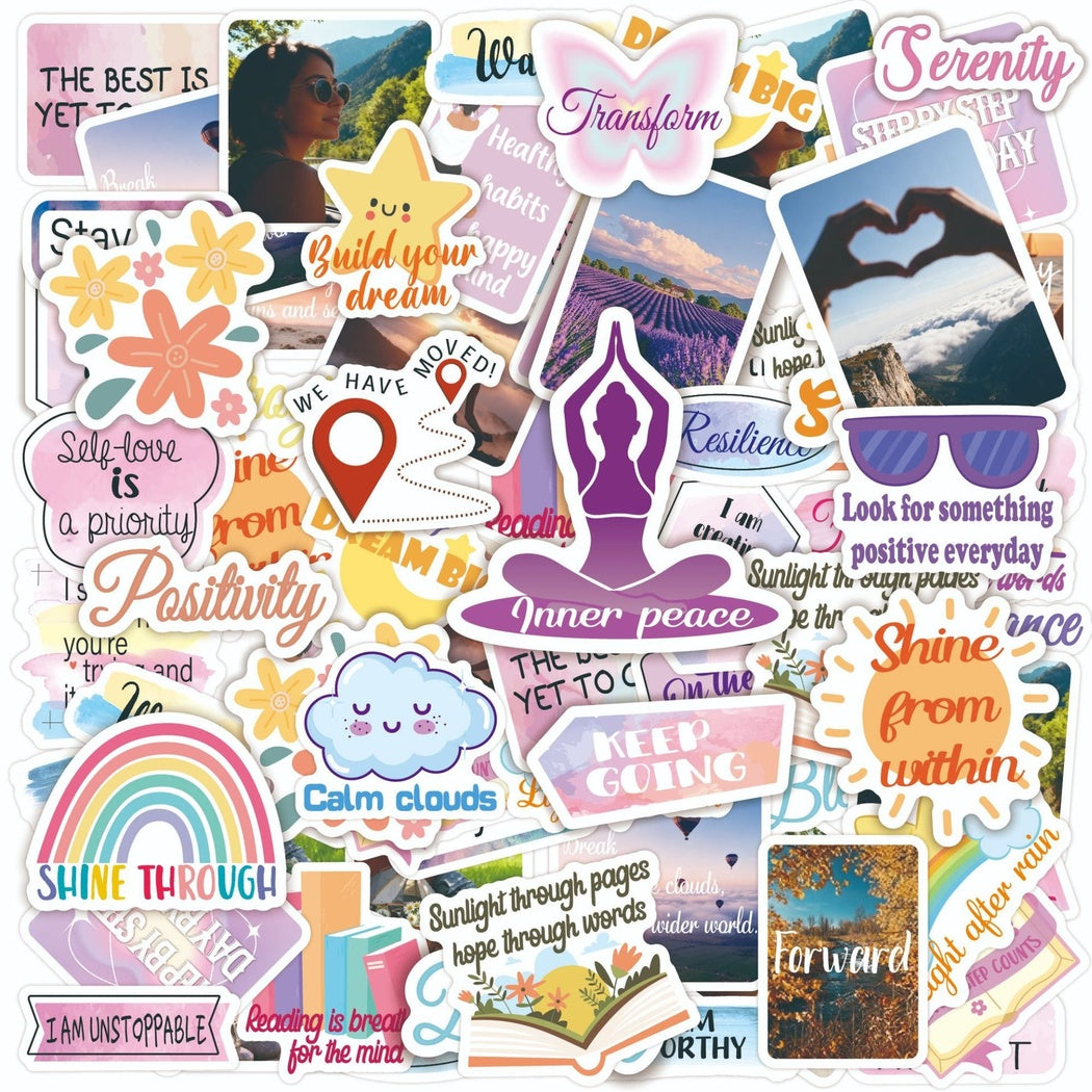 Lunira - Motivational Journaling 50-Piece Sticker Pack