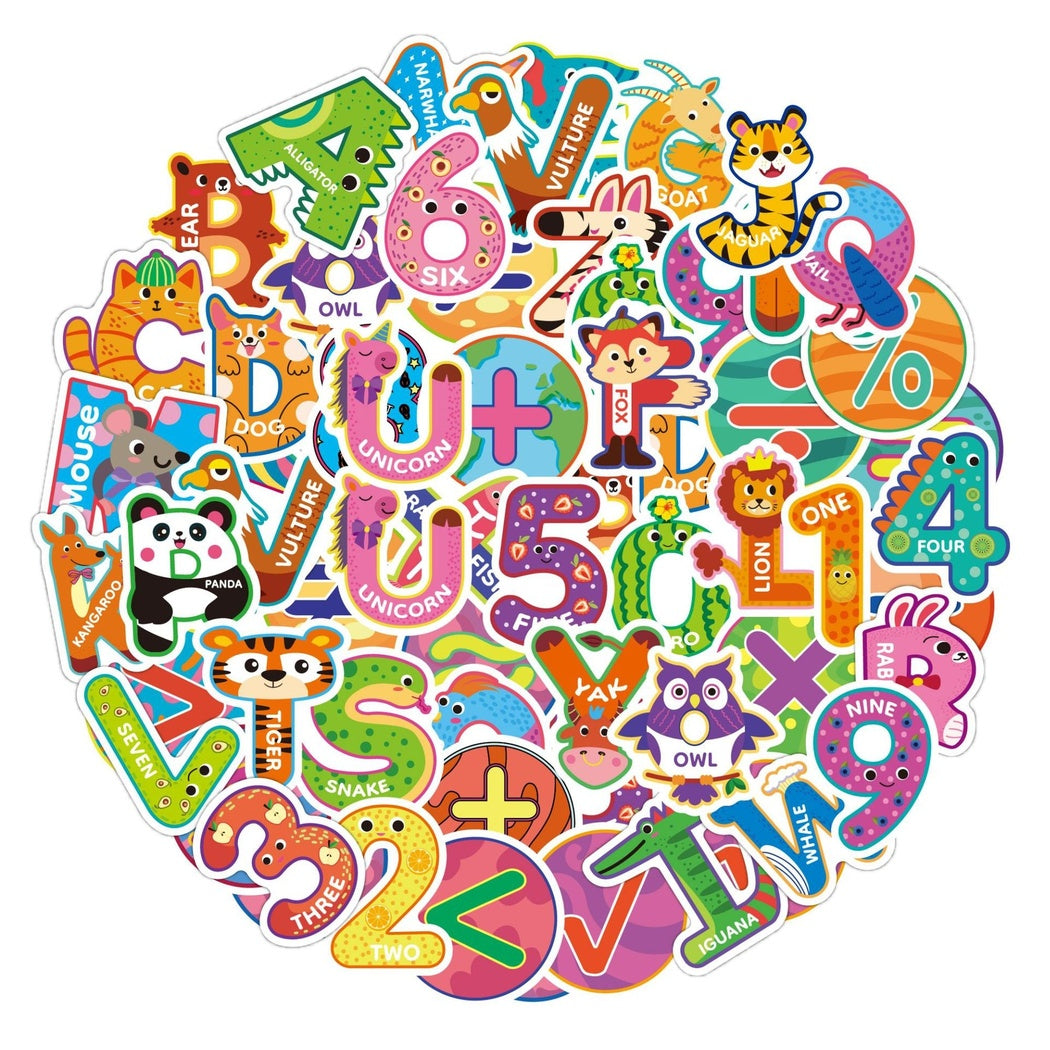 Lunira - Alphabet Number 50-Piece Sticker Pack