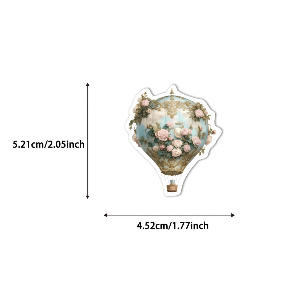 Lunira - Hot Air Balloon Floral 52-Piece Sticker Pack