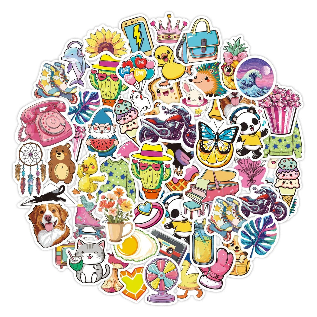 Lunira - Tropical Summer 50-Piece Sticker Pack