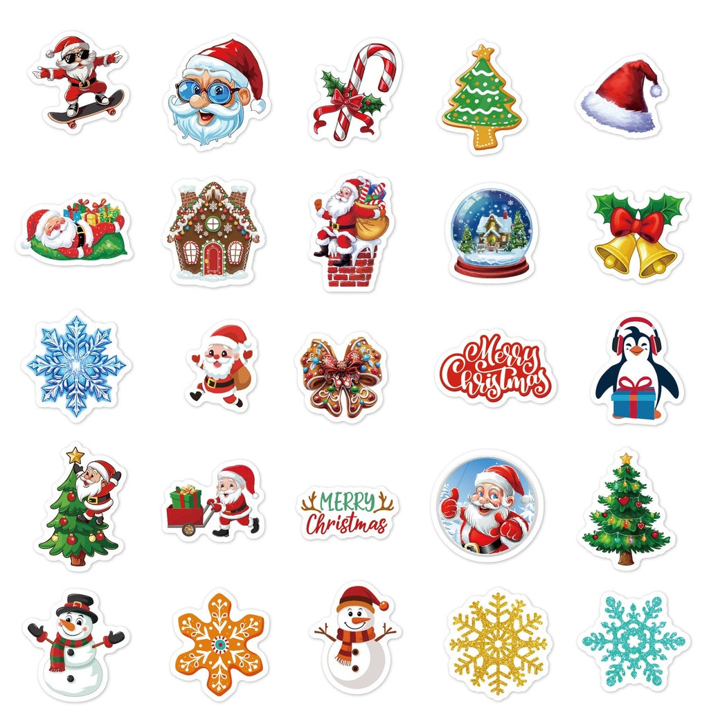 Lunira - Christmas Santa 50-Piece Sticker Pack