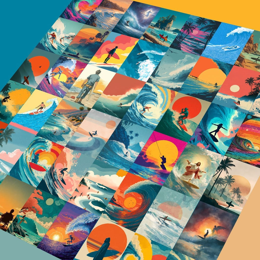 Lunira - Surf Vintage 49-Piece Sticker Pack