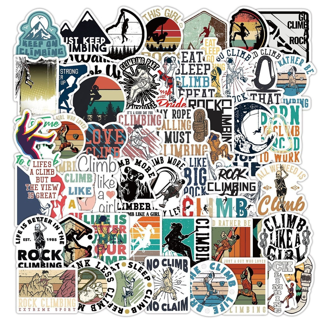 Lunira - Rock Climbing Vintage 54-Piece Sticker Pack