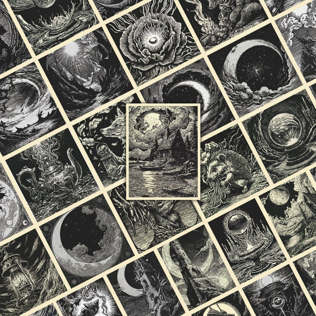 Lunira - Woodland Animal Gothic 40-Piece Sticker Pack