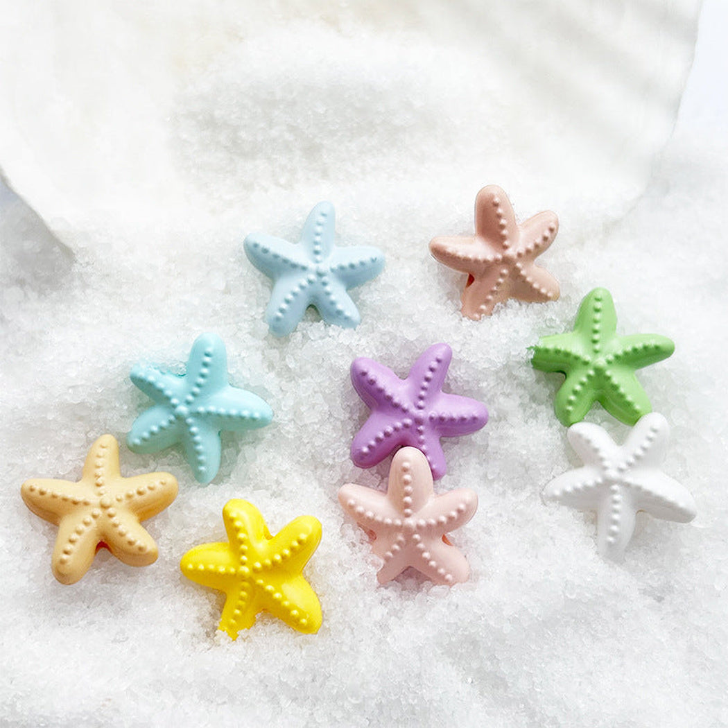 Bunli - DIY 10 Pack Colorful Pierced Starfish Button