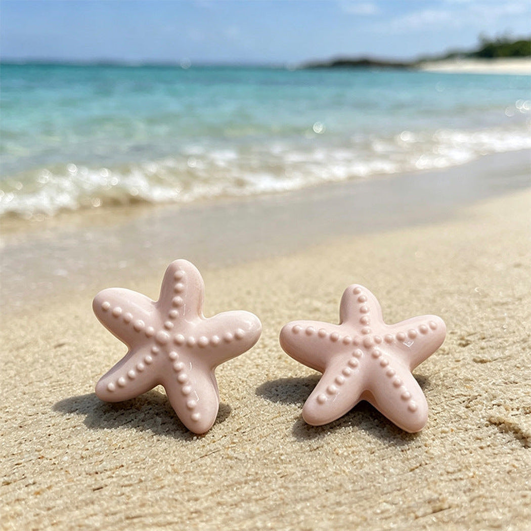 Bunli - DIY 10 Pack Colorful Pierced Starfish Button