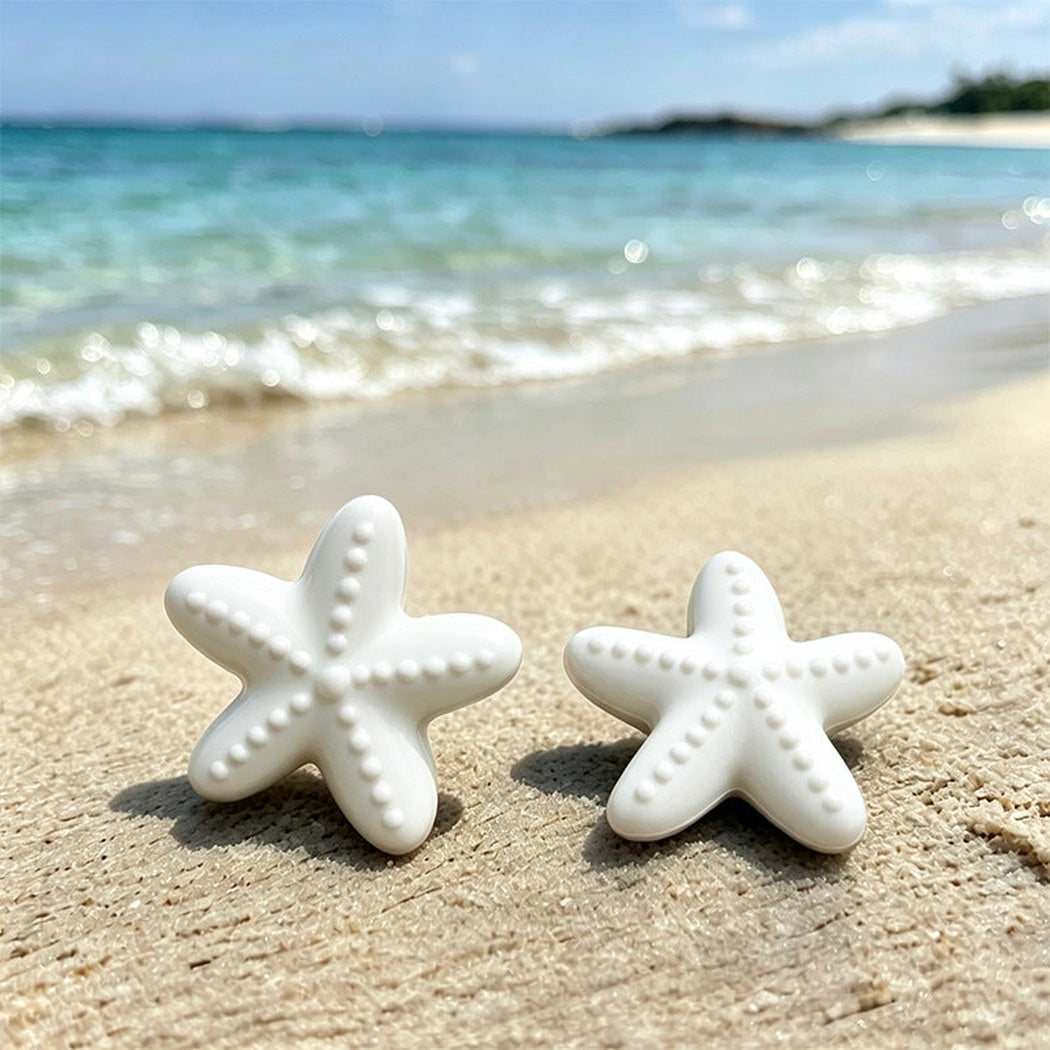 Bunli - DIY 10 Pack Colorful Pierced Starfish Button