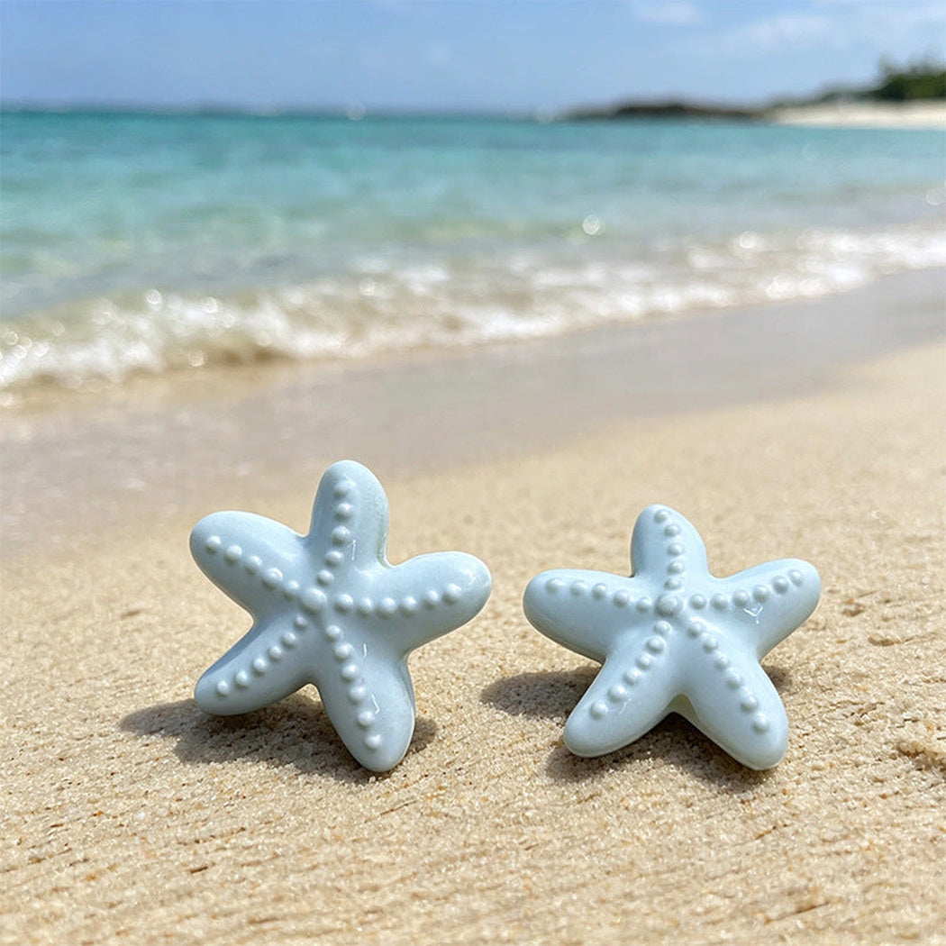 Bunli - DIY 10 Pack Colorful Pierced Starfish Button